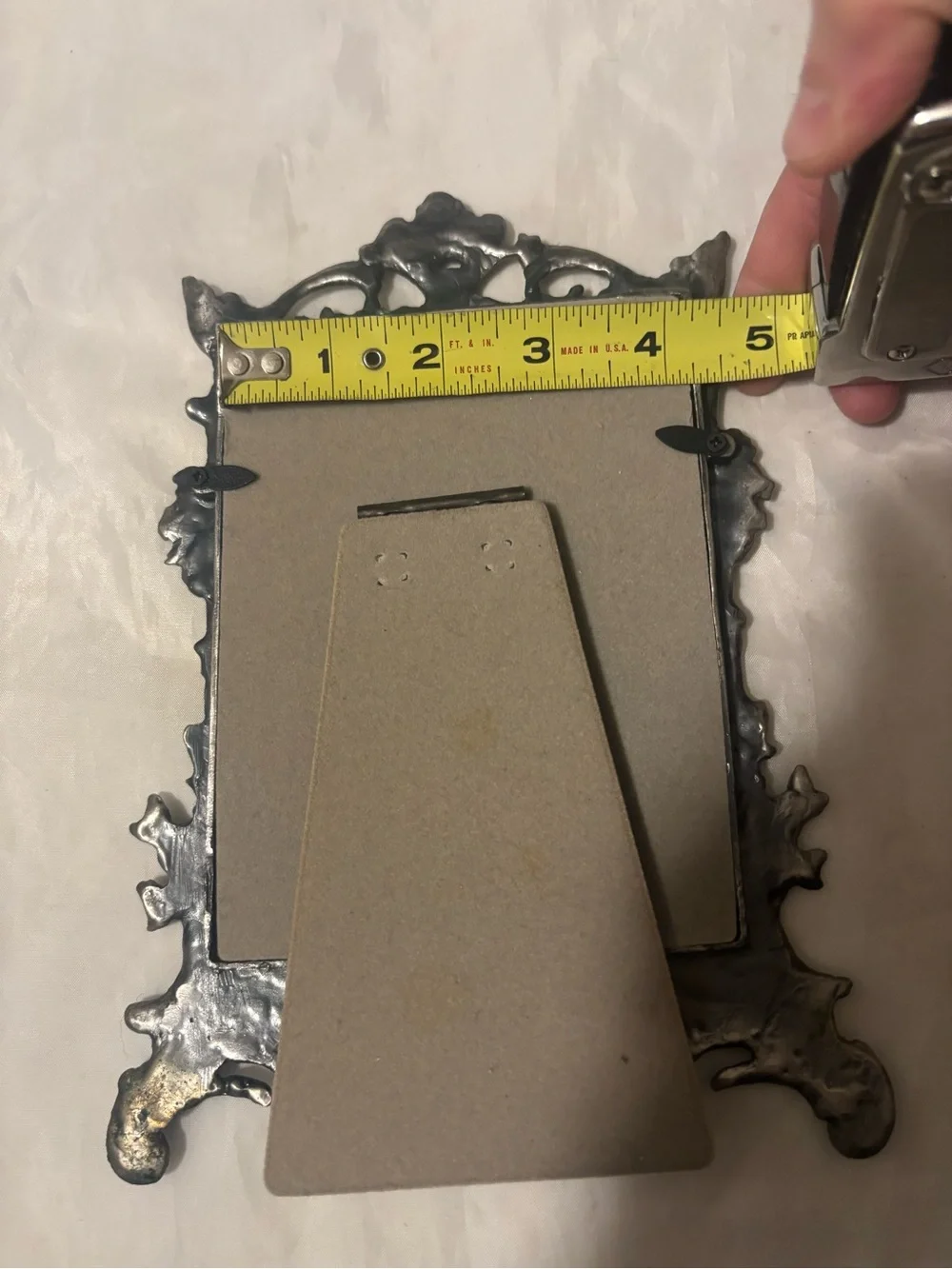 Ornate Victorian Style Decorative Photo Frame Pewter